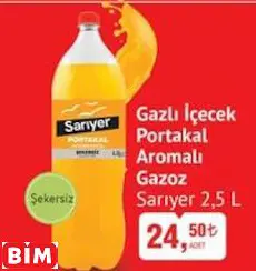 SARIYER GAZLI İÇECEK PORTAKAL AROMALI GAZOZ